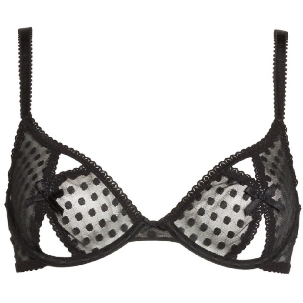 💯 Black mesh lace bra 34C - Picture 2 of 3